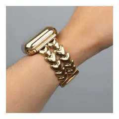 GENERICO - Correa Para Applewatch Y Watch Heart steel 38-40-41mm Dorado