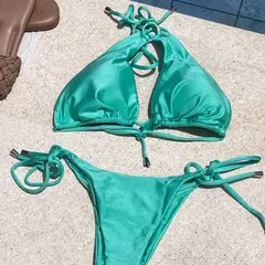 MAJA - Bikini Lycra Americana Brillante Malfitana Verde