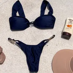 MAJA - Bikini Lycra Americana Brillante Bali Azul