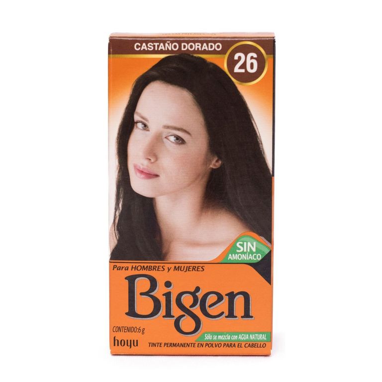 Tinte de Cabello en Polvo Castaño Dorado 26 Sin amoníaco