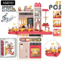 GENERICO - Juguete Set de Cocina con Horno Luz y Sonido 87 Piezas