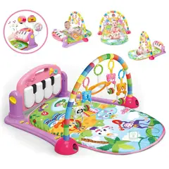 PEQUEÑAS TRAVESURAS - Gimnasio Piano Musical Rosado para Bebes