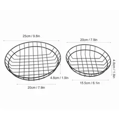 GENERICO - Pack Cesta Para Papas Fritas para el Hogar para el Restaurante