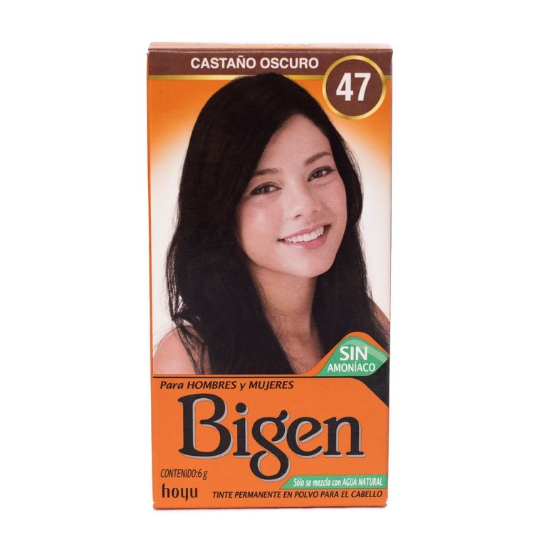 Tinte de Cabello en Polvo Castaño Oscuro 47 Sin amoníaco