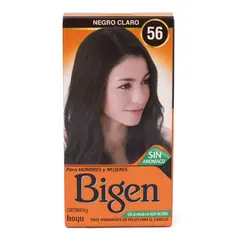 BIGEN - Tinte de Cabello en polvo Negro Claro 56 Sin amoníaco