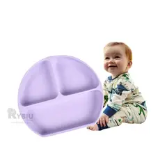 RYBIU IMPORT - Vajilla con Base Infantil en Color Lila Y+Regalo Stickers