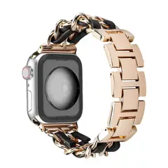 GENERICO - Correa Para Applewatch Y Watch Trend Belt 42-44-45-49mm Gold - Black