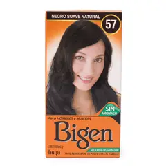 BIGEN - Tinte de Cabello en Polvo Negro Suave Natural 57 Sin amoníaco