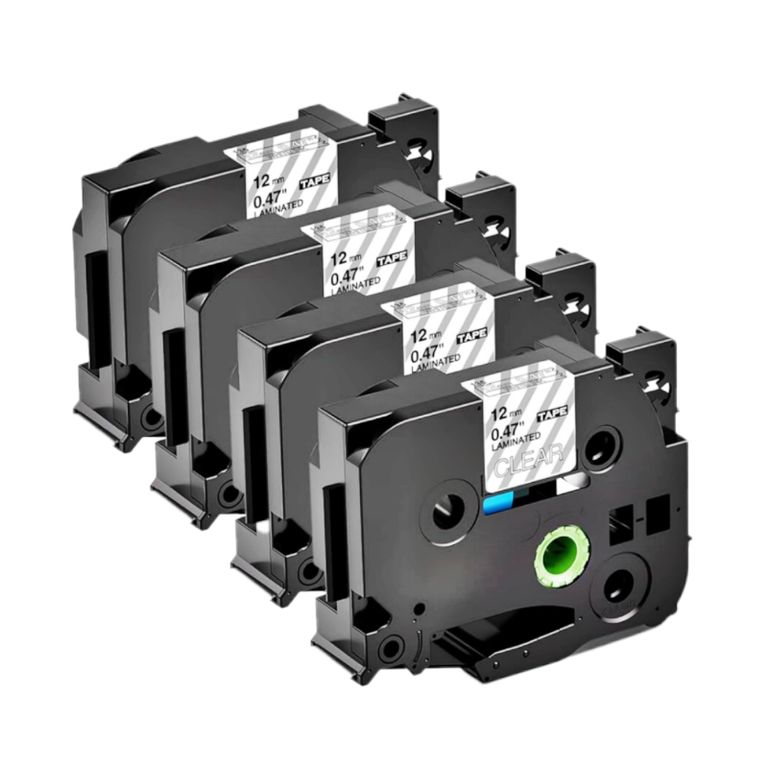 CINTA COMPATIBLE TZ2-135 BLANCO SOBRE TRANSPARENTE