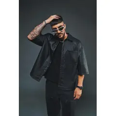 GENERICO - Camisa Oversize Manga Corta Hombre