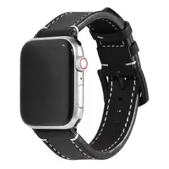 GENERICO - Correa Para Applewatch Y Watch Cuero Genuino 42-44-45-49mm Negro