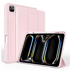 CASE - FUNDA SMART COVER CON PORTA PENCIL PARA IPad PRO 11" 2024 rosa
