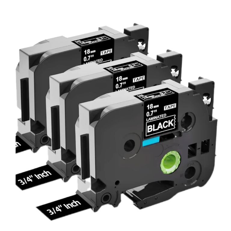 CINTA COMPATIBLE TZ2-345 BLANCO SOBRE NEGRO