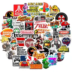 GENERICO - Sticker Video Juegos pack 50 pegatinas Gamer resistente al agua