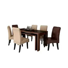 HOGAR & SPACIOS - HYS COMEDOR 6 SILLAS FEDORIA BEIGE