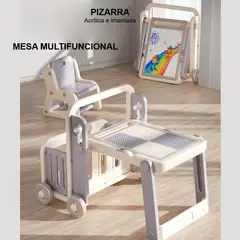 GENERICO - MESA PARA NIÑOS MODELO CARRITO GRIS