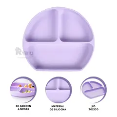 GENERICO - Vajilla con Diseno Infantil en Matiz Lila Y+Gift Stickers