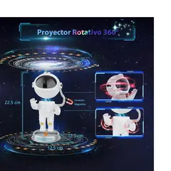 GENERICO - Lampara de proyección galaxia astronauta proyector para niños