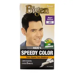BIGEN - Tinte de cabello en crema Mens Speedy Color 101 Negro intenso