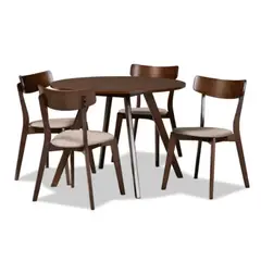 HOGAR & SPACIOS - HYS COMEDOR 4 SILLAS NAIBETH BEIGE
