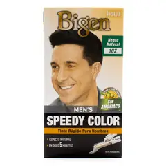 BIGEN - Tinte de cabello en crema Mens Speedy Color 102 Negro Natural