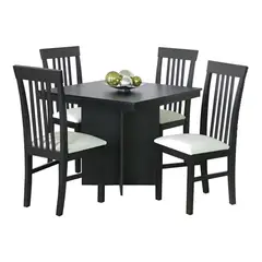 HOGAR & SPACIOS - HYS COMEDOR 4 SILLAS COLONY BLANCO