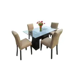 HOGAR & SPACIOS - HYS COMEDOR 4 SILLAS ARENA ARENOSO