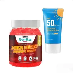 GENERICO - MACA NEGRA HUANARPO MACHO GOMITAS + REGALO BLOQUEADOR REFRESCANTE