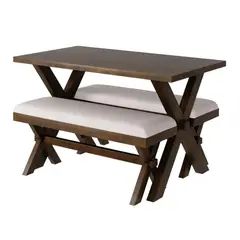 HOGAR & SPACIOS - HYS COMEDOR 2 BANQUETAS DELIT MARRON OSCURO