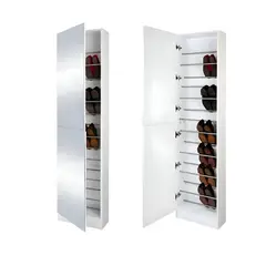 HOGAR & SPACIOS - HYS ZAPATERA EVANS 12 ZAPATOS BLANCO