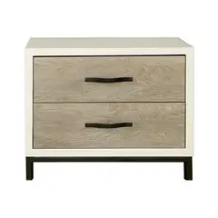 HOGAR & SPACIOS - Mesa Auxiliar Gavetero Minimalista Madera 60x40x55 Cm