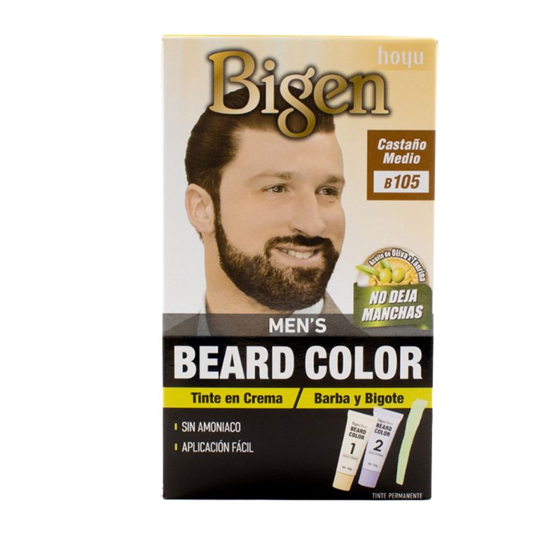 Tinte para barba y bigote en crema Mens Beard Color 105 Castaño medio