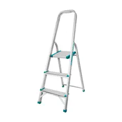 TOTAL TOOLS - Escalera tubular 3 peldaños soporta 150 kg Total