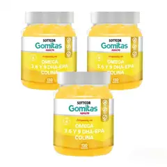 GENERICO - OMEGA PARA ADULTOS GOMITAS SOTTCOR 100GR NARANJA x 3