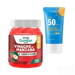 GENERICO - VINAGRE DE MANZANA GOMITAS SOTTCOR + REGALO BLOQUEADOR REFRESCANTE
