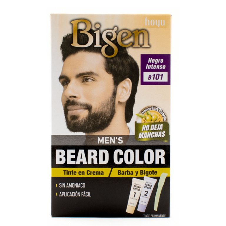 Tinte para barba y Bigote en crema Mens Beard Color 101 Negro Intenso