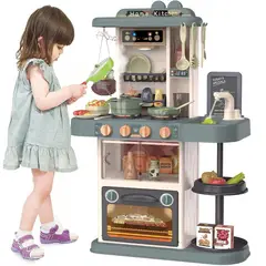GENERICO - Juguete Set de Cocina para Niñas Armable con Luz y Sonido Verde 43pcs