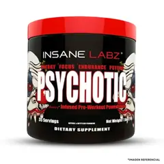 INSANE LABZ - Pre entreno Psychotic Rojo 35 servicios