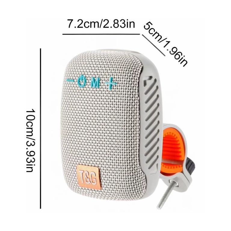 Parlante para bicicleta altavoz inalámbrico Bluetooth color gris
