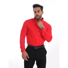 MEHIVIC - CAMISAS CUELLO CAMISERO SLIM FIT COLOR ENTERO