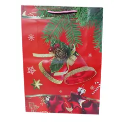 GENERICO - Bolsa De Regalo Navidad Campanas 44x32cm 1u