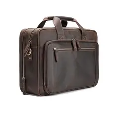 GENERICO - Maletín Maleta de Cuero Genuino Patmos 7320