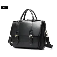 GENERICO - Maletín de Cuero Genuino Patmos 7406