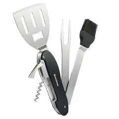 GENERICO - Herramientas multiuso para la parrilla en acero inoxidable