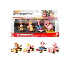 HOT WHEELS - Mario Kart Pack 4 Vehiculos Modelo H