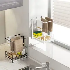 GENERICO - Estante escurridor multiples usos sujeto a pared - Dorado