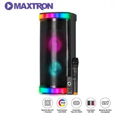 MAXTRON - Parlante Odyssey MX603AC Luces LED BT USB Micrófono