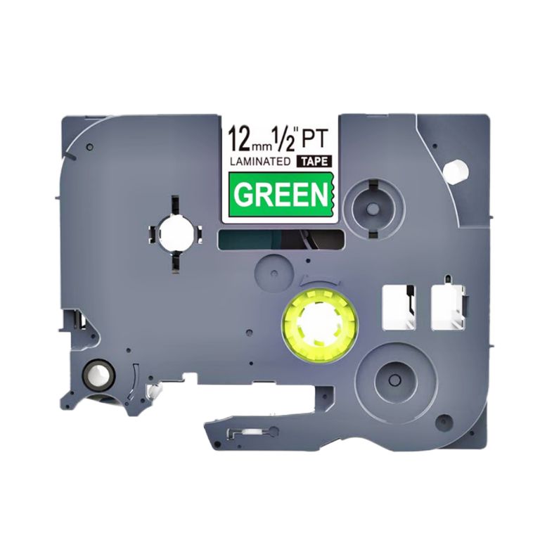 CINTA COMPATIBLE TZ2-735 TEXTO BLANCO SOBRE VERDE