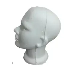 GENERICO - Cabeza maniquí de tecnopor para exhibición Multiuso