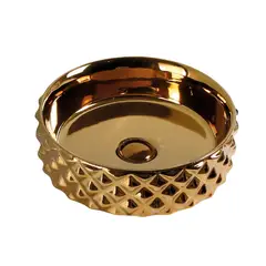 FRATELLI - LAVAMANOS DE LOZA CIRCULAR DORADO DIAMENTE 463-G